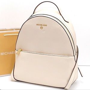 Michael Kors Women's Valerie Medium Pebbled Leather Backpack
Light Cream 
NWT